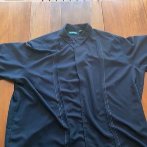 Navy Cubavera Mens Camp Shirt. 5X